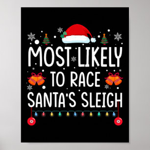 Poster Mais Propenso a Correr o Trenó do Papai Noel Famíl