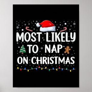 Poster Mais Propenso a Dormir no Natal Família Natal F