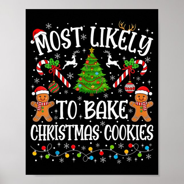 Poster Mais Propenso a Fazer Biscoitos de Natal Correspon (Frente)