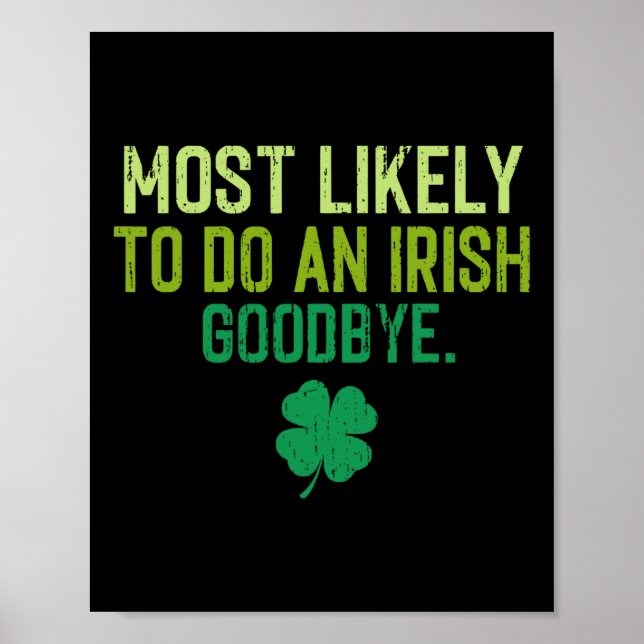 Poster Mais Propenso a Fazer um Adeus Irlandês 5  (Frente)