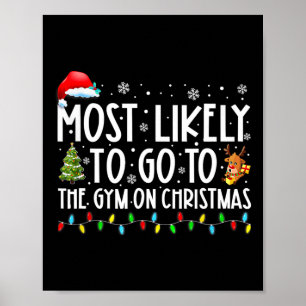 Poster Mais Propenso a Ir à Academia no Natal Família P