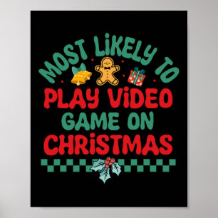 Poster Mais Propenso a Jogar Video Game de Pijama de Nata