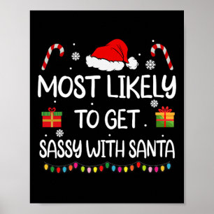 Poster Mais Propenso a se Dar Bem com o Papai Noel Famíli