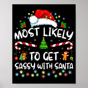 Poster Mais Propenso a se Dar Bem com o Papai Noel Famíli