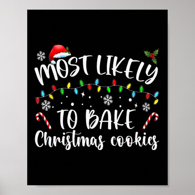 Poster Mais Provável A Assar De Biscoitos De Natal (Frente)