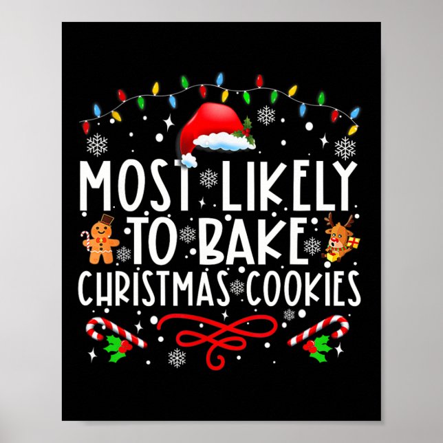 Poster Mais Provável A Assar De Biscoitos De Natal (Frente)