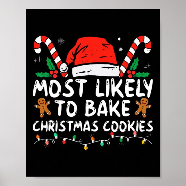 Poster Mais Provável A Assar De Biscoitos De Natal (Frente)