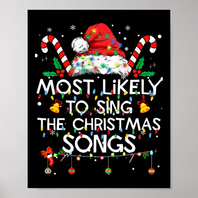 Poster Mais Provável A Cantar Canções De Natal Fami (Frente)