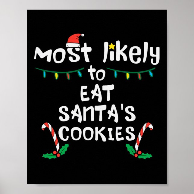 Poster Mais Provável Coma Fama Natal Do Santas Cookie (Frente)