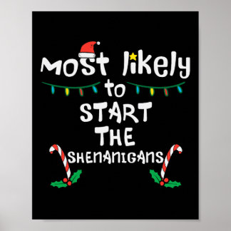 Poster Mais Provável Começar a Família Natal Shenanigans