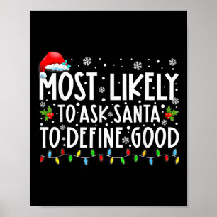 Poster Mais Provável De Pedir Ao Papai Noel Para Definir 