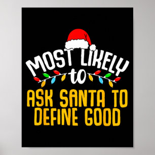 Poster Mais Provável De Pedir Ao Papai Noel Para Definir 