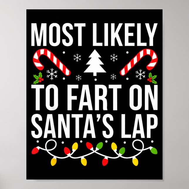 Poster Mais Provável De Peidar No Colo Do Papai Noel Nata (Frente)