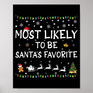 Poster Mais Provável de Ser o Favorito do Papai Noel Famí