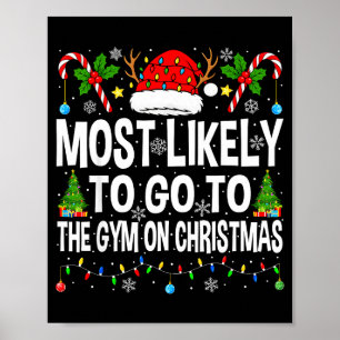 Poster Mais Provável Ir à Academia no Natal Fitness Diver