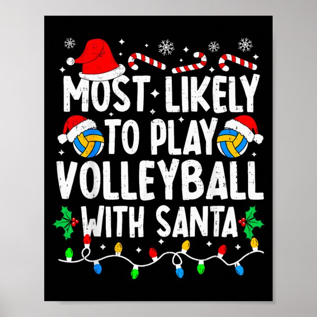 Poster Mais Provável Jogar Vôlei Com o Papai Noel Corresp (Frente)