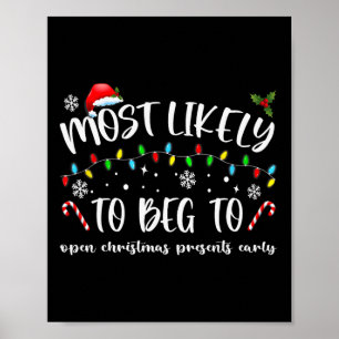 Poster Mais Provável Para Abrir Presentes De Natal Earl