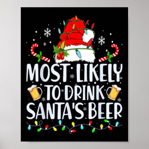 Poster Mais Provável Para Beber Beers De Natal Drinki