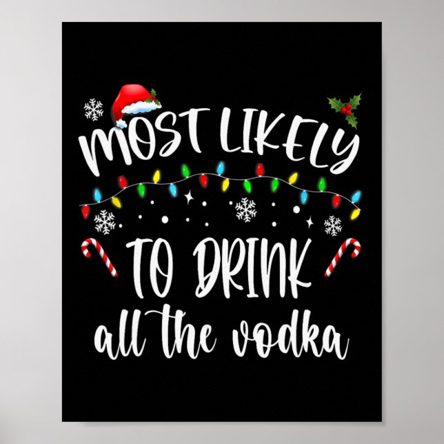 Poster Mais Provável Para Beber Toda A Bebida De Natal De (Frente)