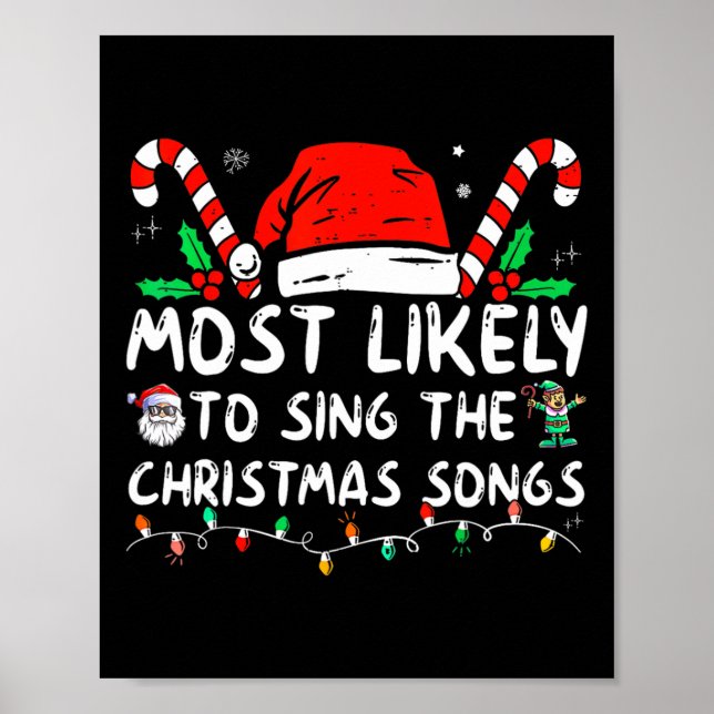 Poster Mais Provável Para Cantar O Natal (Frente)