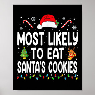 Poster Mais Provável Para Comer A Família De Natal Santas