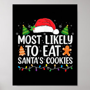 Poster Mais Provável Para Comer A Família De Natal Santas