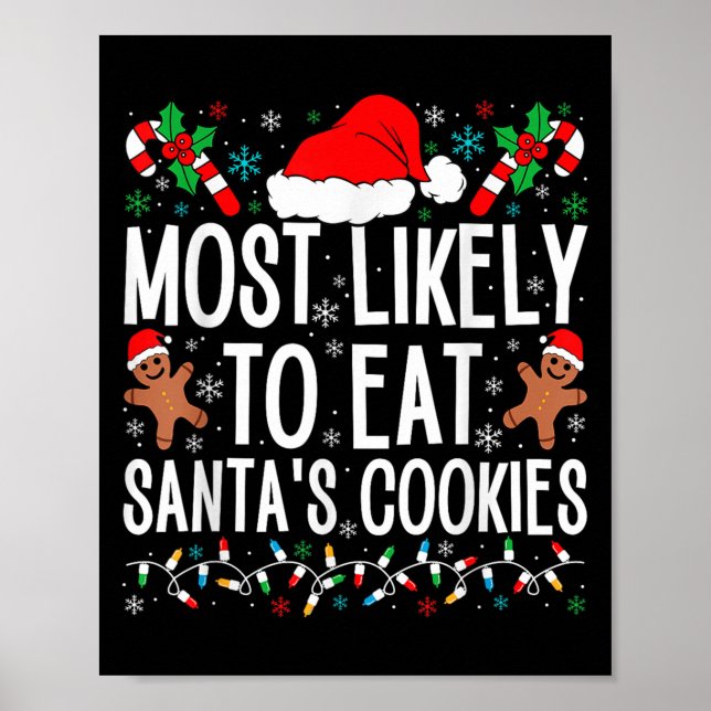 Poster Mais Provável Para Comer O Natal Da Família Cookie (Frente)