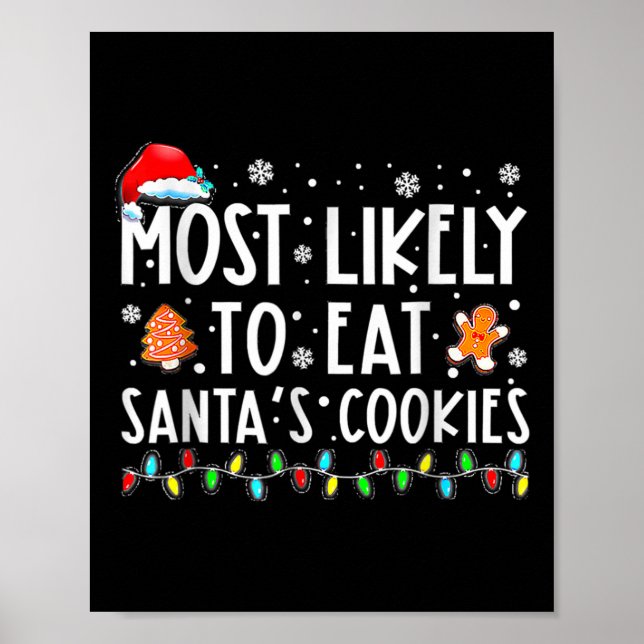Poster Mais Provável Para Comer O Natal Da Família Santas (Frente)
