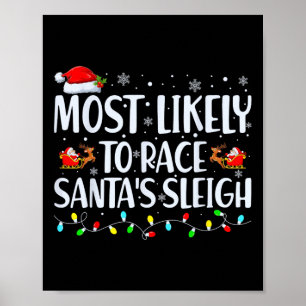 Poster Mais Provável Para Correr O Natal Da Família Sleig