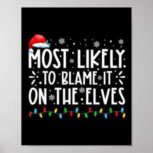 Poster Mais Provável Para Culpar No Natal Divertido Dos E