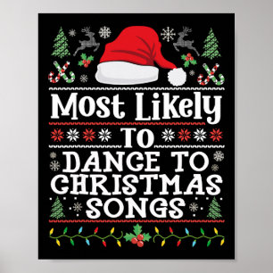 Poster Mais Provável Para Dançar Às Canções De Natal - Ch