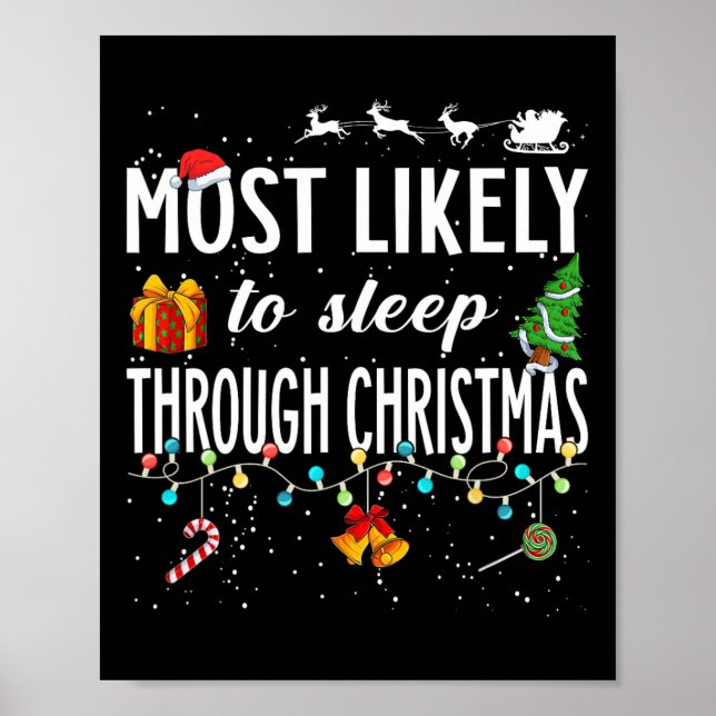 Poster Mais Provável Para Dormir Durante O Natal M (Frente)
