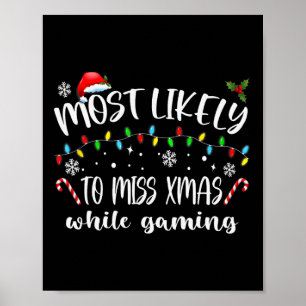 Poster Mais Provável Para Mentir Xmas Enquanto Joga Mães