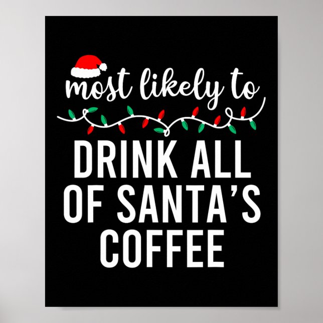 Poster Mais Provável Para O Pijama Familiar Fora De Natal (Frente)