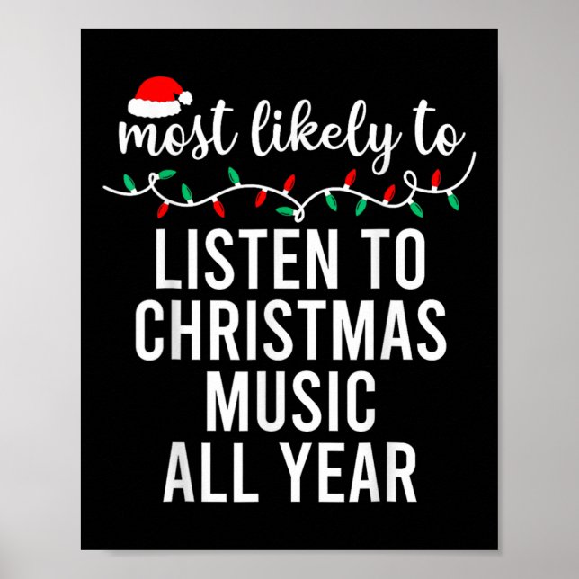 Poster Mais Provável Para O Pijama Familiar Fora De Natal (Frente)