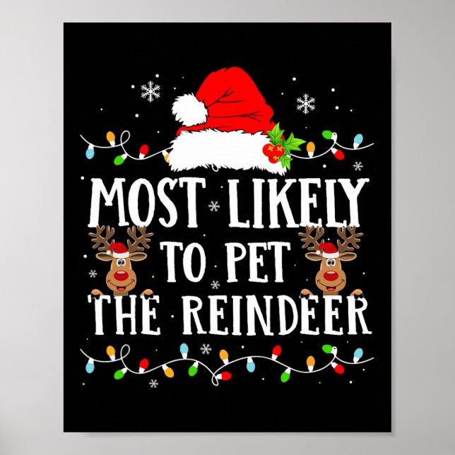 Poster Mais Provável Para Pet The Reindeer Engraçado Fa D (Frente)