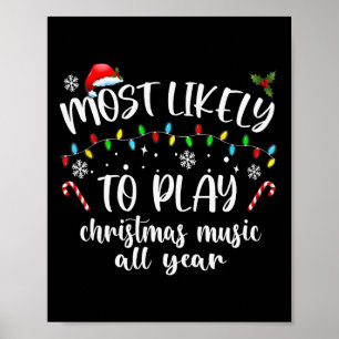 Poster Mais Provável Para Tocar Música De Natal O Ano Tod