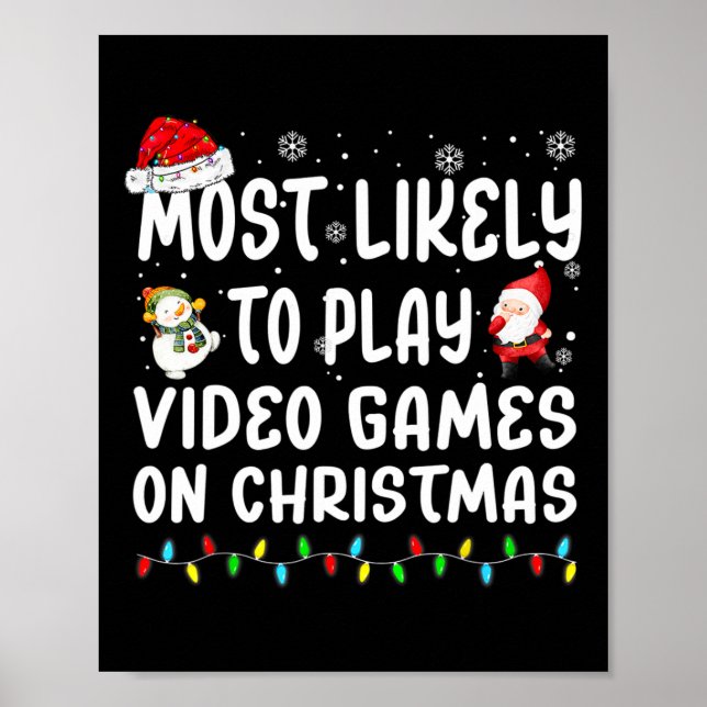 Poster Mais Provável Para Tocar Videos games Na Matriz De (Frente)
