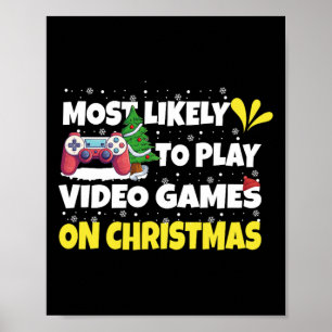 Poster Mais Provável Para Tocar Videos games No Natal Eng
