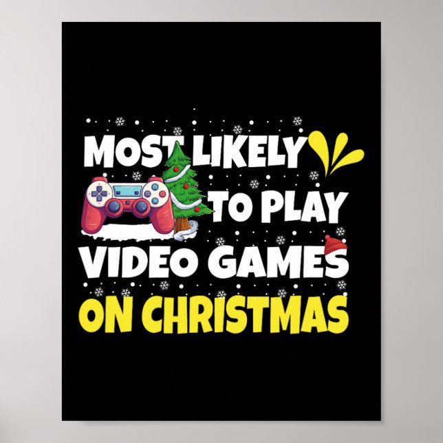 Poster Mais Provável Para Tocar Videos games No Natal Eng (Frente)