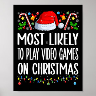 Poster Mais Provável Para Tocar Videos games No Natal Eng