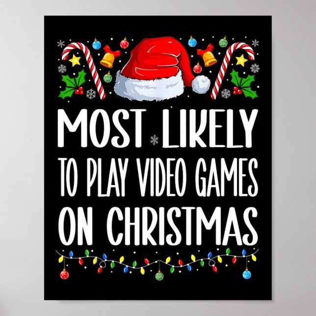 Poster Mais Provável Para Tocar Videos games No Natal Eng (Frente)