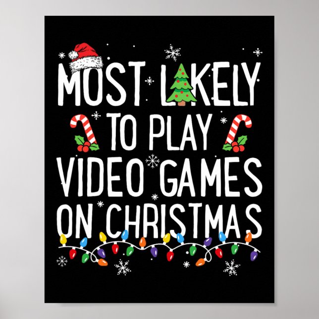 Poster Mais Provável Para Tocar Videos games No Natal Eng (Frente)
