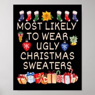 Poster Mais Provável Para Vestir Suéteres De Natal Feios 