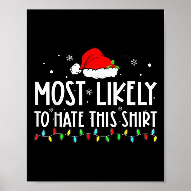 Poster Mais Provável Que Odeie Essas Calças de Natal Famí (Frente)