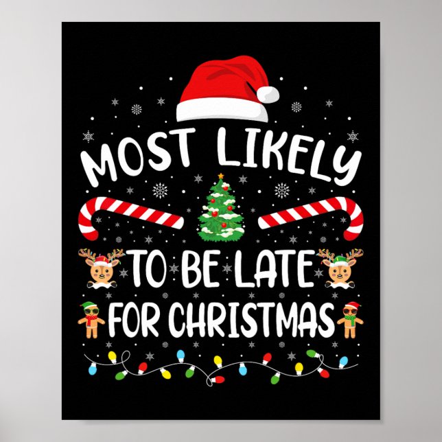 Poster Mais Provavelmente Atrasado Para A Fa Xmas Engraça (Frente)