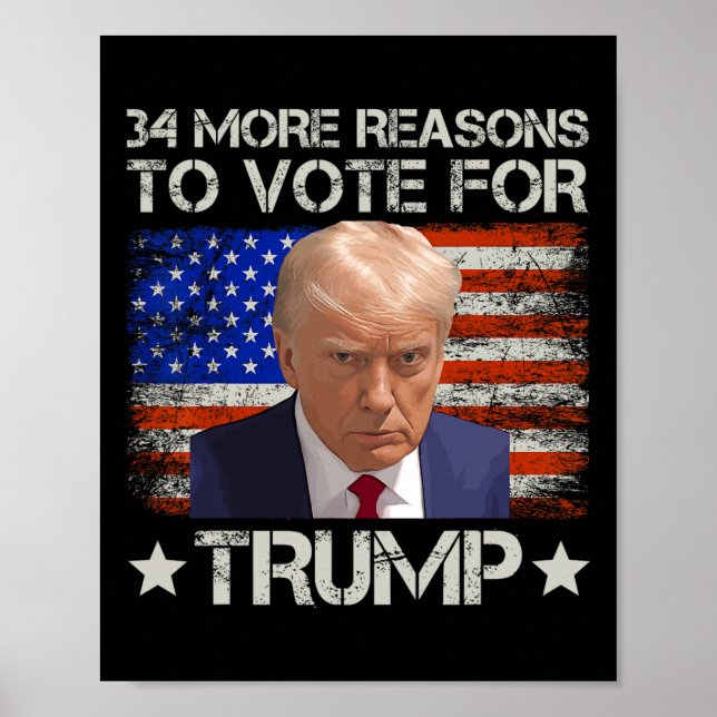 Poster Mais Razões Para Votar Em Trump (Frente)