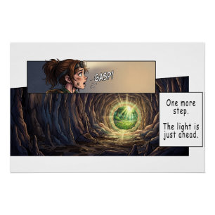 Póster Mais Um Passo A Luz Está Logo à Frente Manga Cave