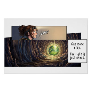 Póster Mais Um Passo A Luz Está Logo à Frente Manga Cave