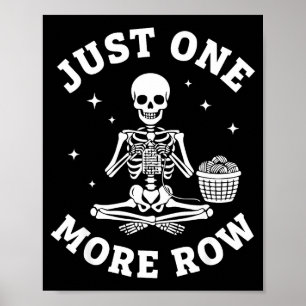 Poster Mais Uma Fileira Crochê Esqueleto Amigurumi Tricô